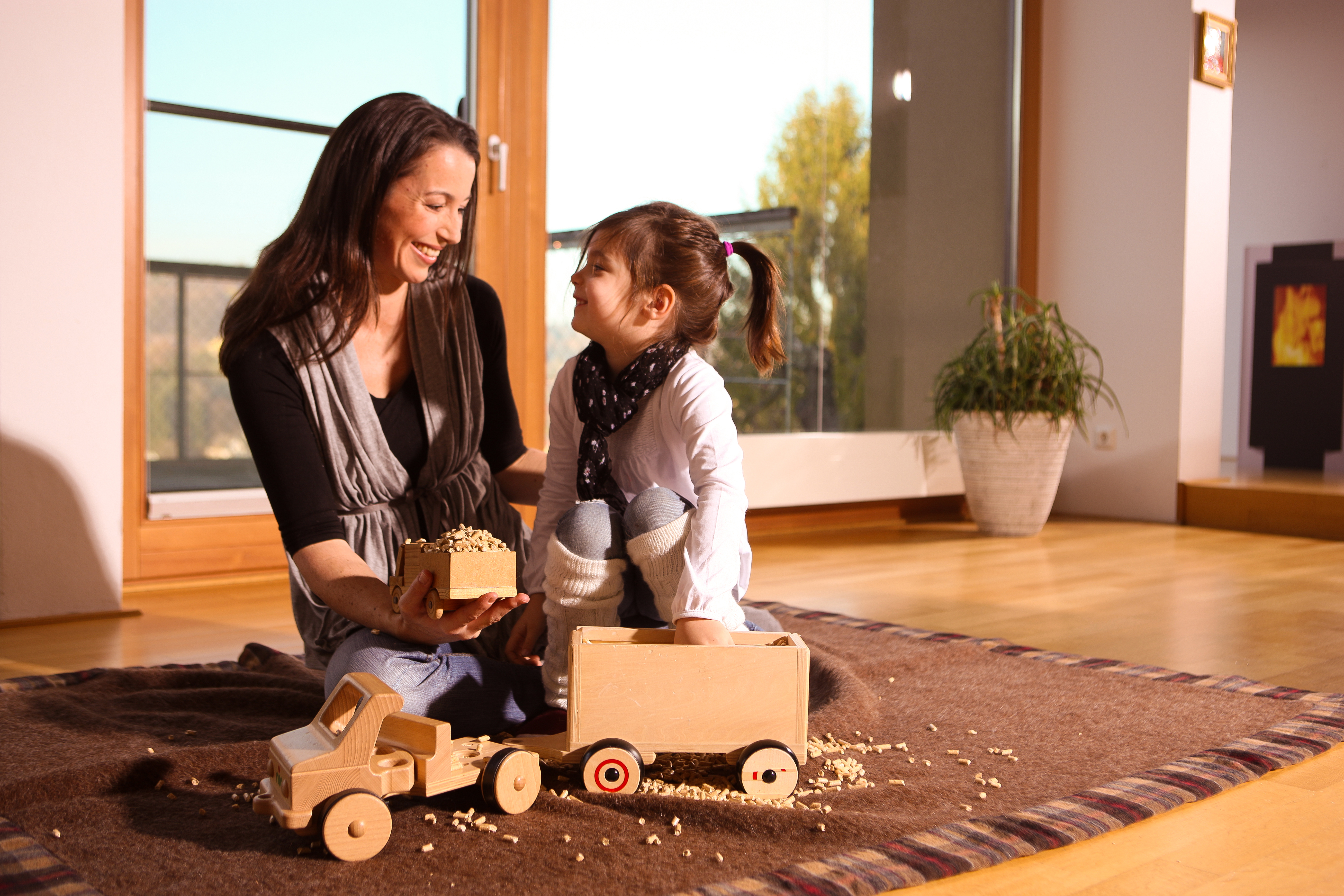 Mutter und Kind, Pelletzug